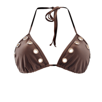 Eyelet Top - Brown