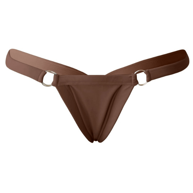 V Back Thong - Brown - Sky Stop Shop