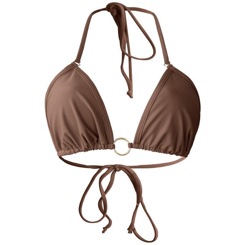 Gold O-Ring Top - Brown - Sky Stop Shop